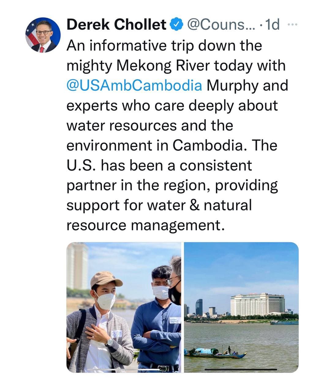 ជាតំណាងឱ្យប្រទេសធំមួយនៅក្នុងពិភពលោក ហើយក៏ជាប្រទេសដែលបំពុលបរិស្ថានខ្លាំងជាងគេ កំពុងផ្តល់មេរៀនអំពីបរិស្ថាន។ សូមអរគុណណាស់ 🙏