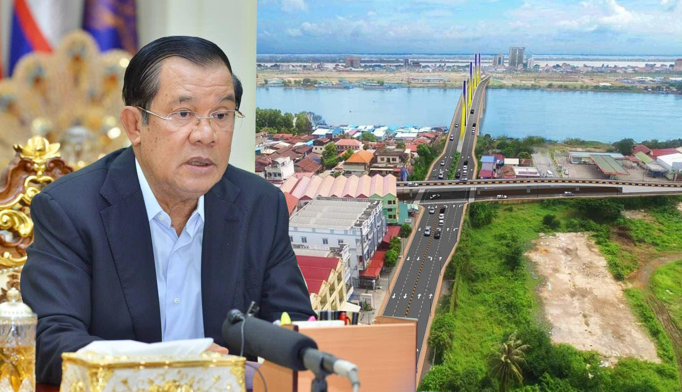 សម្តេចតេជោ អញ្ជើញបើកការដ្ឋានសាងសង់ស្ពានអាកាសថ្មី ស្ថិតនៅលើបណ្តោយផ្លូវជាតិលេខ៥ មានតម្លៃជិត ១០លានដុល្លារ នៅព្រឹកនេះ
