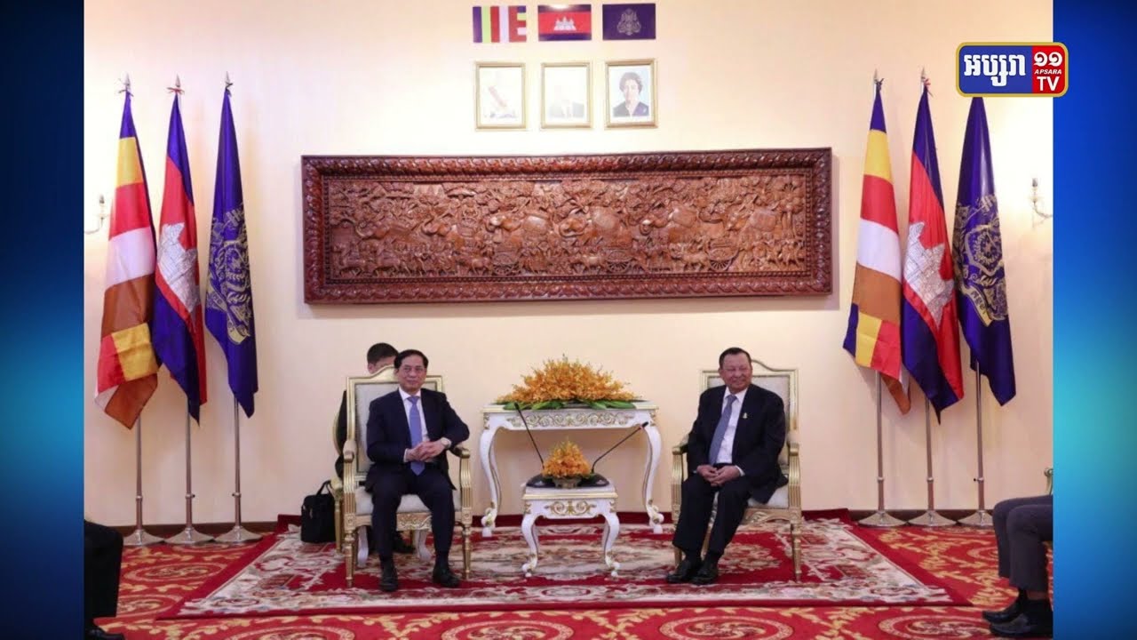 រដ្ឋមន្ត្រីការបរទេសវៀតណាម ចូលជួបសម្ដែងការគួរសមជាមួយ សម្ដេចវិបុលសេនាភក្តី សាយ ឈុំ (Video Inside)