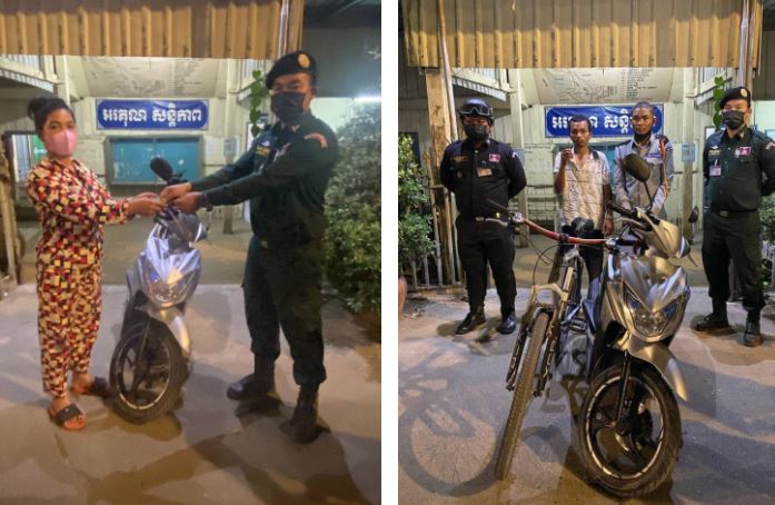 លួចម៉ូតូបានសម្រេចតែស្ដាយកង់ ពេលត្រឡប់មកយកកង់វិញ ក៏ជាប់ខ្នោះសមត្ថកិច្ចខណ្ឌឬស្សីកែវ