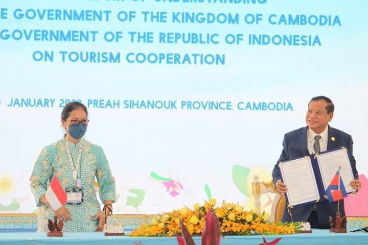 កម្ពុជា-ឥណ្ឌូនេស៊ី ចុះហត្ថលេខាលើអនុស្សារណៈយោគយល់គ្នាស្តីពីកិច្ចសហប្រតិបត្តិការទេសចរណ៍