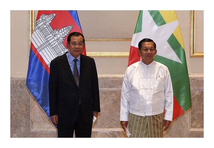 សម្តេចតេជោធ្លាប់ប្រាប់មេដឹកនាំភូមា Min Aung Hlaing ថាសម្តេចនឹងអញ្ជើញលោក ចូលរួមកិច្ចប្រជុំអាស៊ាន បើមានវឌ្ឍនភាពលើការអនុវត្តន៍គោលការណ៍ឯកច្ឆន្ទទាំង៥របស់អាស៊ាន