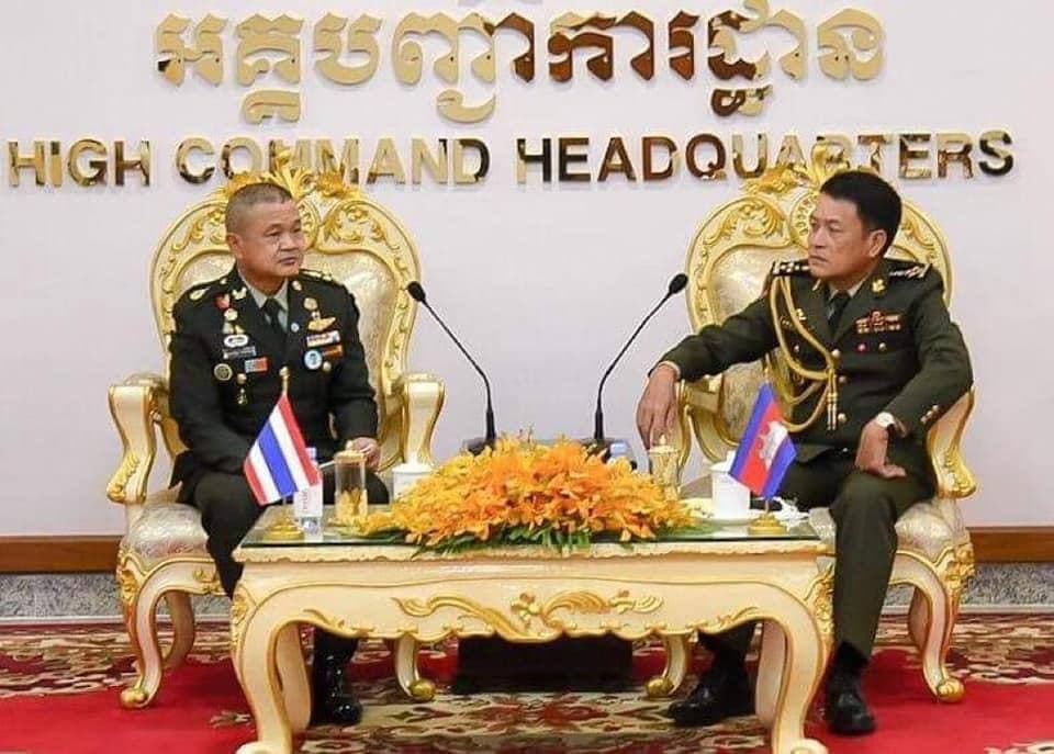 នាយឧត្តមសេនីយ៍ វង្ស ពិសេន ទទួលជួបគណៈប្រតិភូយោធាជាន់ខ្ពស់កងទ័ពជើងគោកភូមិន្ទថៃ