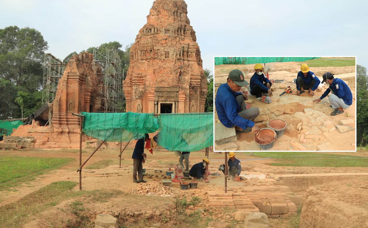 អាជ្ញាធរ ជាតិ អប្សរា ដំណើរការ ជួសជុល ប្រាសាទលលៃ ដែលមាន សភាព ទ្រុឌទ្រោម ខ្លាំង
