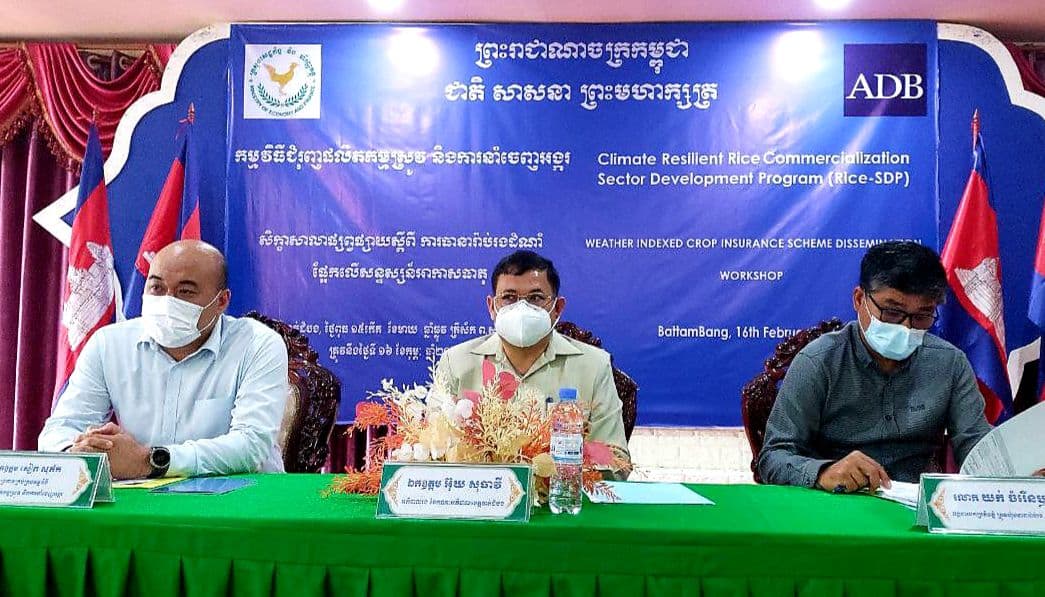 បាត់ដំបង គឺជាខេត្តគោលដៅ និងបន្ទាប់ពីបានអនុវត្តសាកល្បង នូវការធានារ៉ាប់រងដំណាំ ស្រូវ ដោយផ្អែកលើសន្ទស្សន៍អាកាសធាតុក្នុងស្រុកគោលដៅ (WICI) ក្របខណ្ឌកម្មវិធីជំរុញផលិតកម្មស្រូវ និងការនាំចេញ