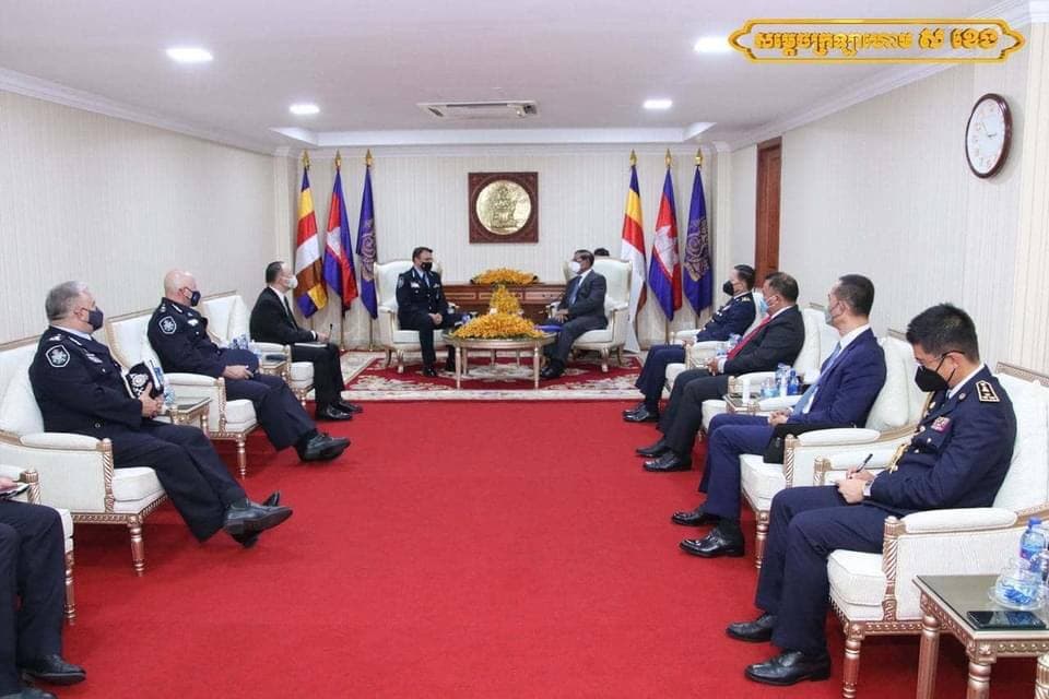 សម្តេចក្រឡាហោមស ខេង ទទួលជួបស្នងការ នគរបាល សហព័ន្ធអូស្រ្តាលី