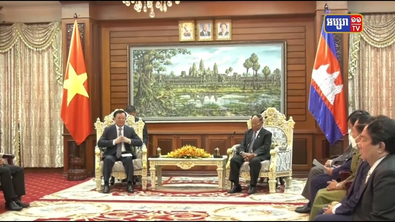 សម្តេចអគ្គមហាពញាចក្រី ហេង សំរិន អនុញ្ញាតឱ្យឯកឧត្តម ឌិញ ទៀនហ្ស៊ុង សមាជិកការិយាល័យ នយោបាយបក្សកុម្មុយនីស្តវៀតណាម ជួបសម្តែងការគួរសម (Video Inside)