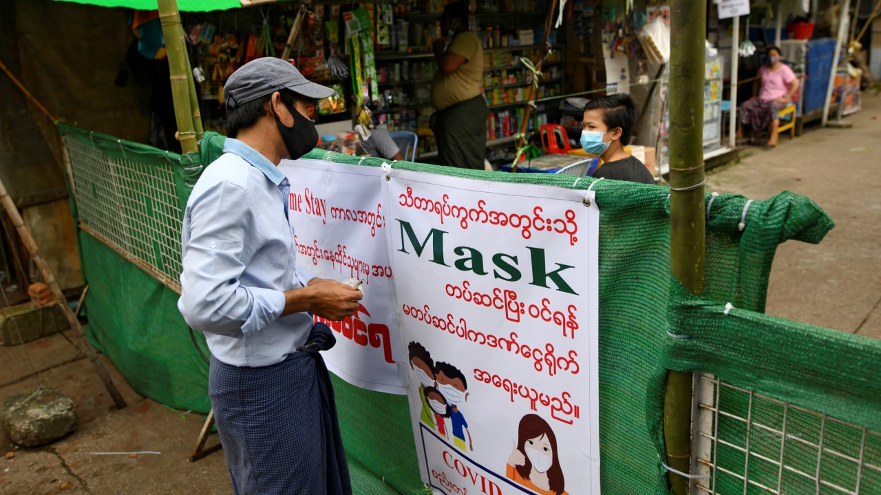 កូវីដ៖ មីយ៉ាន់ម៉ាគ្មានករណីស្លាប់ជាងមួយសប្តាហ៍
