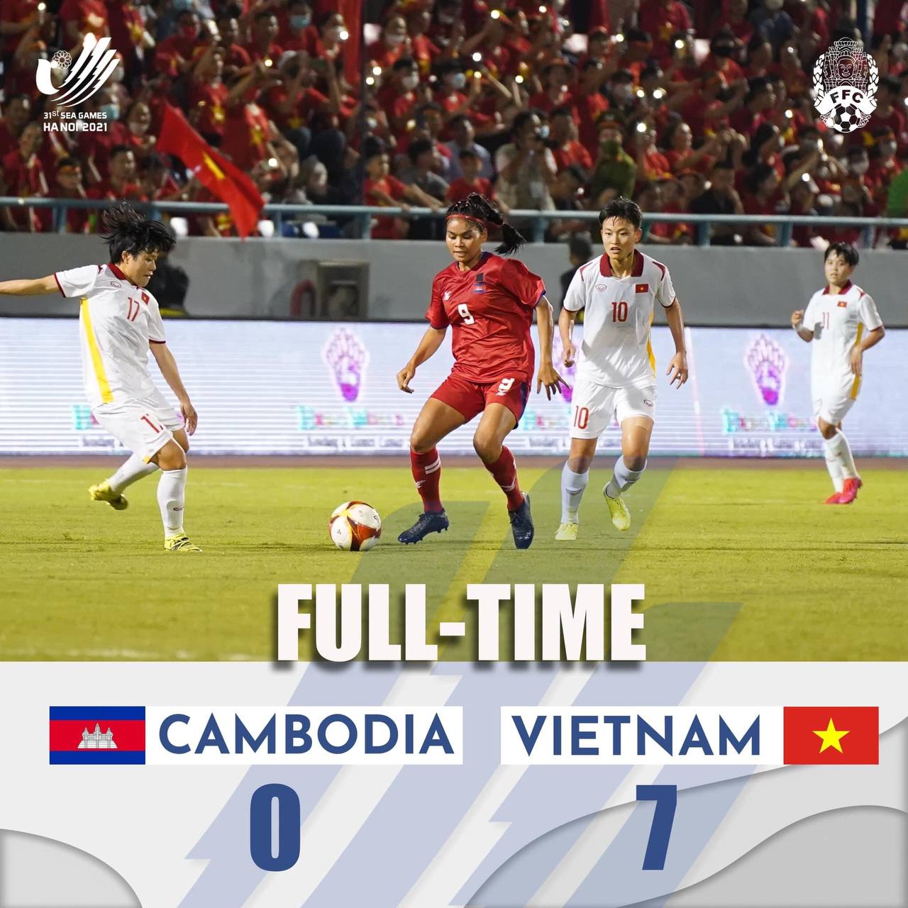 ក្រុមបាល់ទាត់នារី និងក្រុមបាល់ទាត់បុរសកម្ពុជា ចាញ់ដូចគ្នា នៅស៊ីហ្គេម