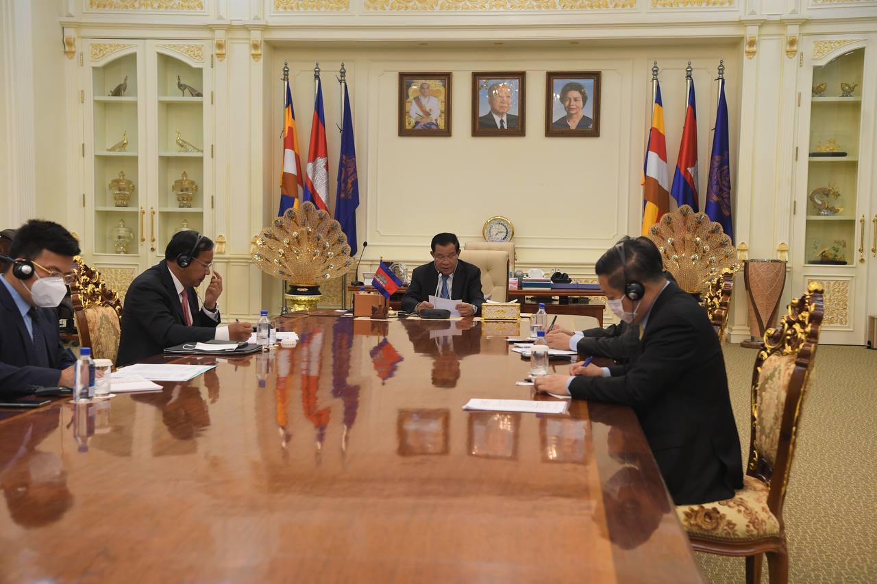 ប្រមុខរាជរដ្ឋាភិបាលកម្ពុជា ជំរុញឱ្យឥណ្ឌា ពន្លឿននីតិវិធី ចុះ កិច្ចព្រមព្រៀងពាណិជ្ជកម្មសេរី និងជំរុញការហោះហើរត្រង់