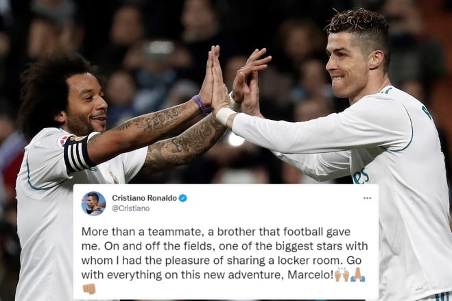 Cristiano Ronaldo បង្ហោះសារជូនពរ Marcelo បន្ទាប់ពីចាកចេញពី Real Madrid