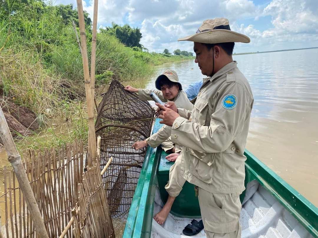 ខណ្ឌរដ្ឋបាលជលផលខេត្តកំពង់ចាម ប្រតិបត្តការបង្ក្រាបបទល្មើសនេសាទក្នុងស្រុកកងមាស