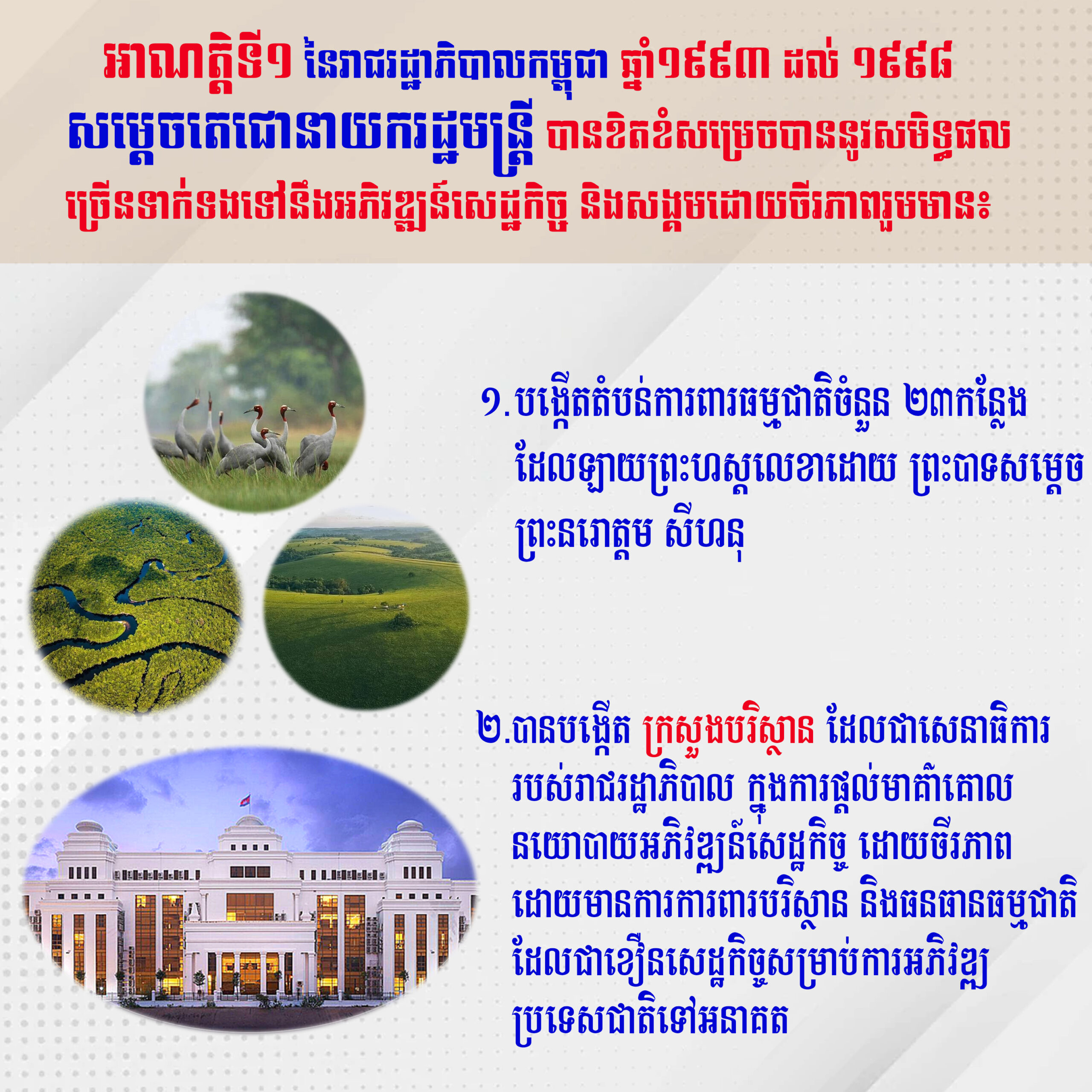 អាណត្ដិទី១ នៃរដ្ឋាភិបាលកម្ពុជា ឆ្នាំ១៩៩៣ ដល់ ១៩៩៨