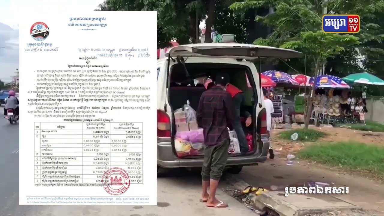 ប្រេងសាំងនៅដដែល ប្រេងម៉ាស៊ូតកើនឡើង (Video Inside)
