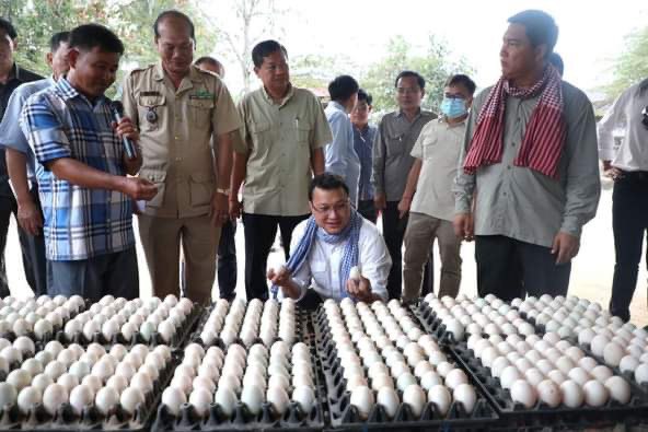 រដ្ឋមន្ត្រី ក្រសួងកសិកម្ម កោតសរសើរបងប្អូនប្រជាពលរដ្ឋនៅឃុំស្រែរនោង ស្រុកត្រាំកក់ ខេត្តតាកែវ ដែលផលិតពងទាកូនប្រកបដោយឱជារស