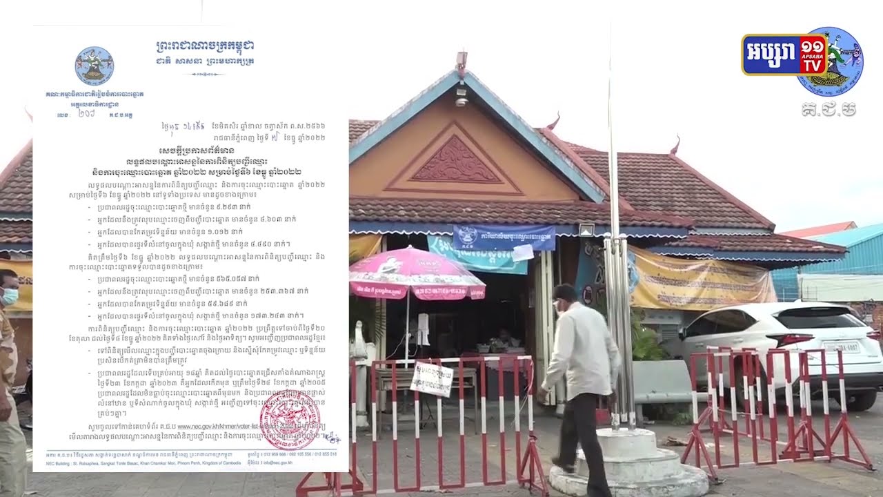 ដំណើរការពិនិត្យបញ្ជីឈ្មោះ និងចុះឈ្មោះបោះឆ្នោតនឹងបិទបញ្ចប់ថ្ងៃទី៨ ធ្នូ (Video Inside)