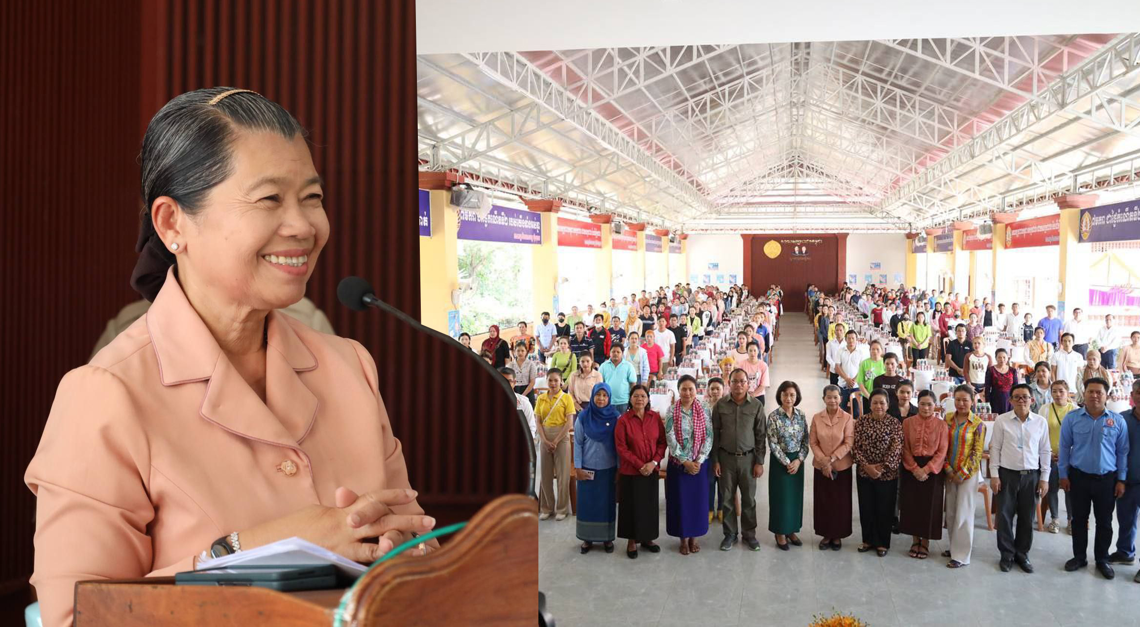 លោកជំទាវកិត្តិ សង្គហបណ្ឌិត ម៉ែន សំអន ៖ កម្មករ កម្មការិនី ត្រូវរួមគ្នាថែរក្សាសុខសន្តិភាព ដើម្បីធានានិរន្តរភាពការងារដូចសព្វថ្ងៃ