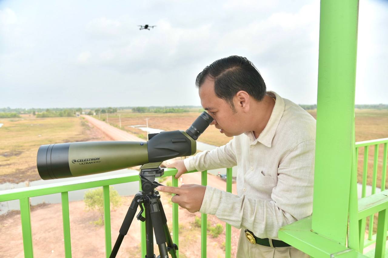ក្រសួង​បរិស្ថាន​ដាក់​ឱ្យ​ប្រើប្រាស់ជា​ផ្លូវ​ការនូវប៉មសម្រាប់ទស្សនាសត្វស្លាប ក្នុង​តំបន់ការពារទេសភាពបឹងអន្លង់ព្រីង