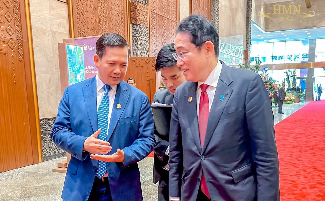 សម្តេចធិបតី ហ៊ុន ម៉ាណែត បានជួបសំណេះសំណាលជាមួយនាយករដ្ឋមន្ត្រីជប៉ុន ប្រកបដោយមិត្តភាព និងស្និទ្ធស្នាល