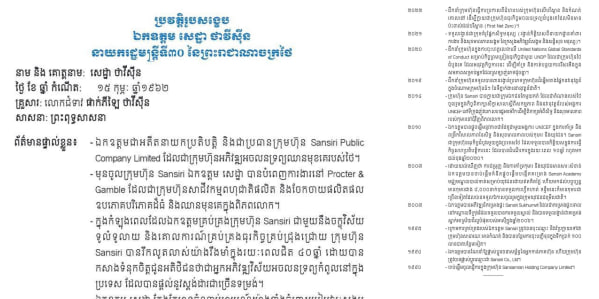 ប្រវត្តិរូបសង្ខេបនាយករដ្ឋមន្ត្រីថៃ Srettha Thavisin ដែលនឹងបំពេញទស្សនកិច្ចនៅកម្ពុជានៅថ្ងៃទី២៨ កញ្ញា ២០២៣ ខាងមុខ