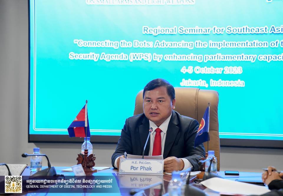 នាយឧត្តមសេនីយ៍ ប៉ោ ភក្តិ អញ្ជើញចូលរួមជាវាគ្មិននៅក្នុងសិក្ខាសាលាថ្នាក់តំបន់ ស្តីពី Advancing the implementation of the Women, Peace, & Security (WPS)