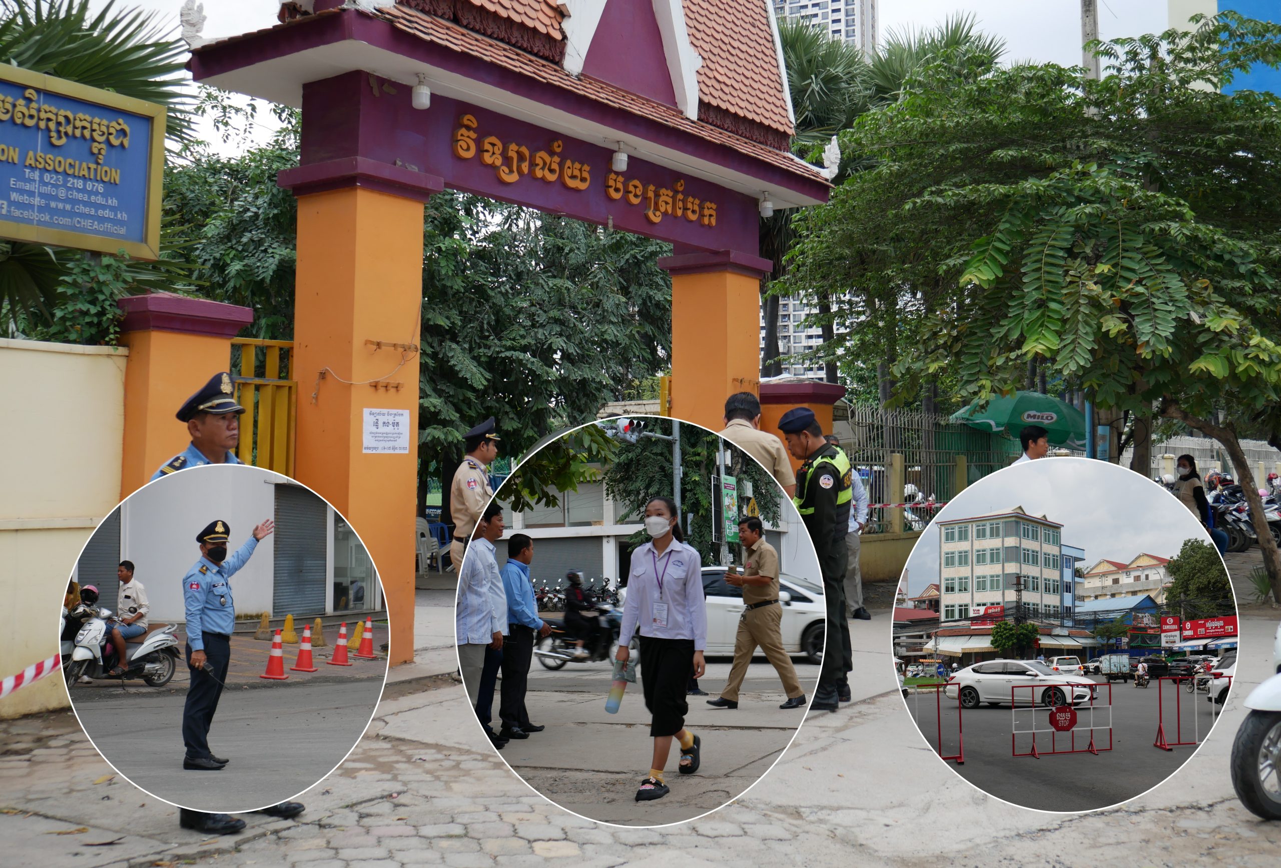 អាជ្ញាធរមានសមត្ថកិច្ចខណ្ឌចំការមន រៀបចំសណ្ដាប់ធ្នាប់ និងសម្រួលចរាចរណ៍ ដោយរលូន សម្រាប់បេក្ខជនចូលប្រឡង សញ្ញាបត្រមធ្យមសិក្សាទុតិយភូមិថ្ងៃទី២