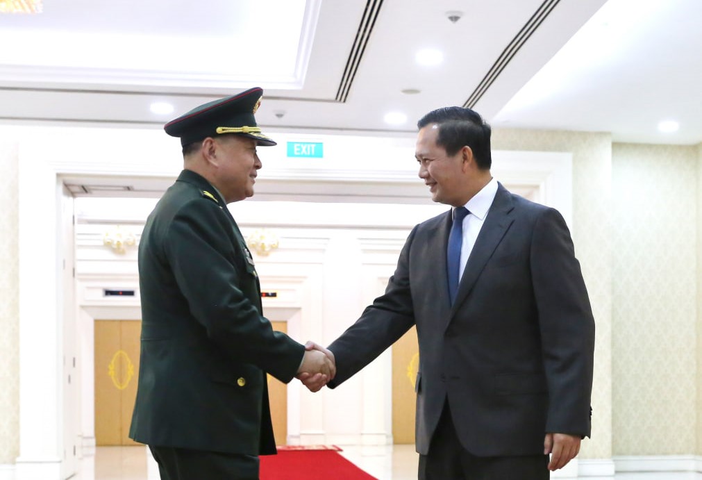 សម្តេចធិបតី ហ៊ុន ម៉ាណែត គាំទ្រទិសដៅនៃការបន្តពង្រឹង និងពង្រីកកិច្ចសហប្រតិបត្តិការរវាងកងទ័ពជើងគោកកម្ពុជា-ចិន
