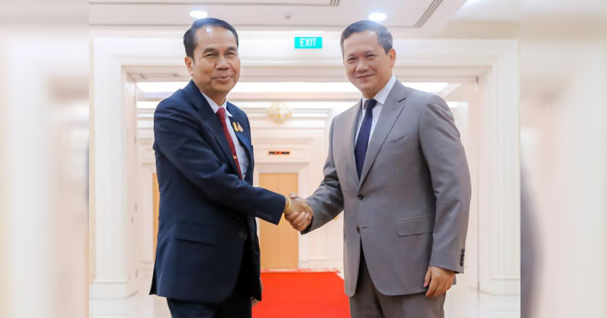 សម្តេចធិបតី ហ៊ុន ម៉ាណែត គូសបញ្ជាក់អំពីការពង្រឹងកិច្ចសហប្រតិបត្តិការរវាងកម្ពុជា-ថៃ