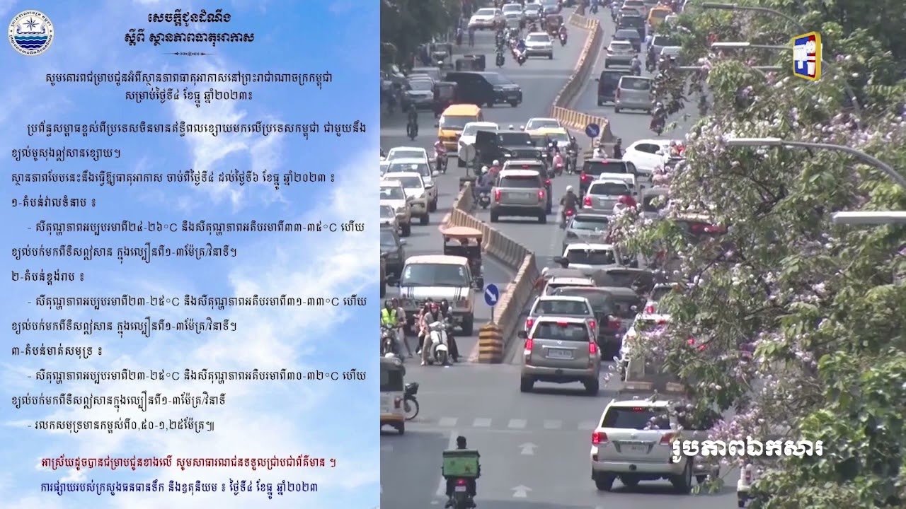ព្យាករណ៍ធាតុអាកាស (Video Inside)