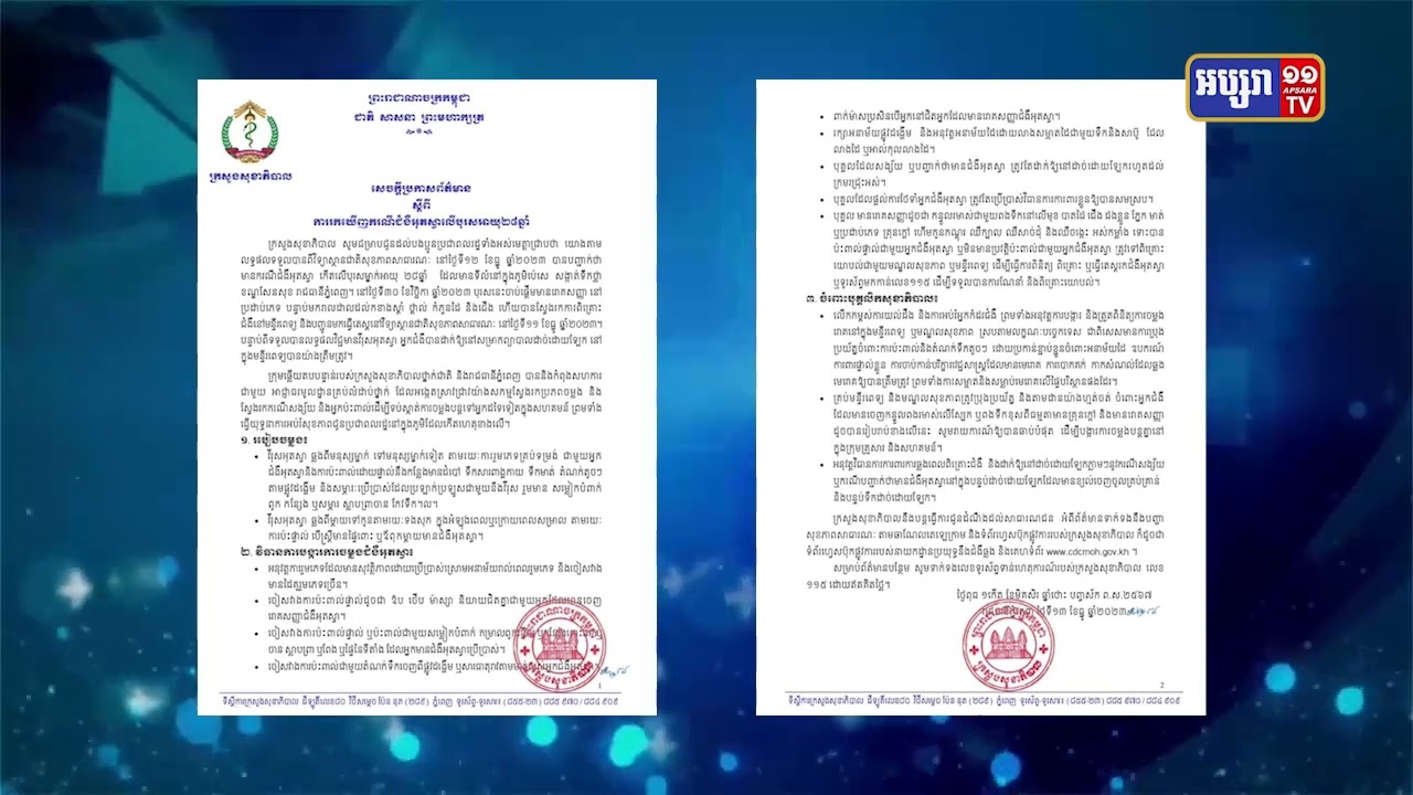 រកឃើញអ្នកឆ្លងអុតស្វាក្នុងរាជធានីភ្នំពេញ (Video Inside)