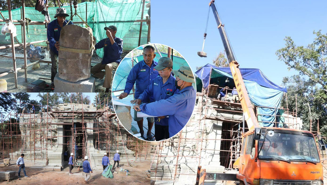 ខ្លោងទ្វារខាងកើត នៃប្រាសាទតាព្រហ្ម ការជួសជុលសម្រេចបាន ៦០ភាគរយ ហើយ