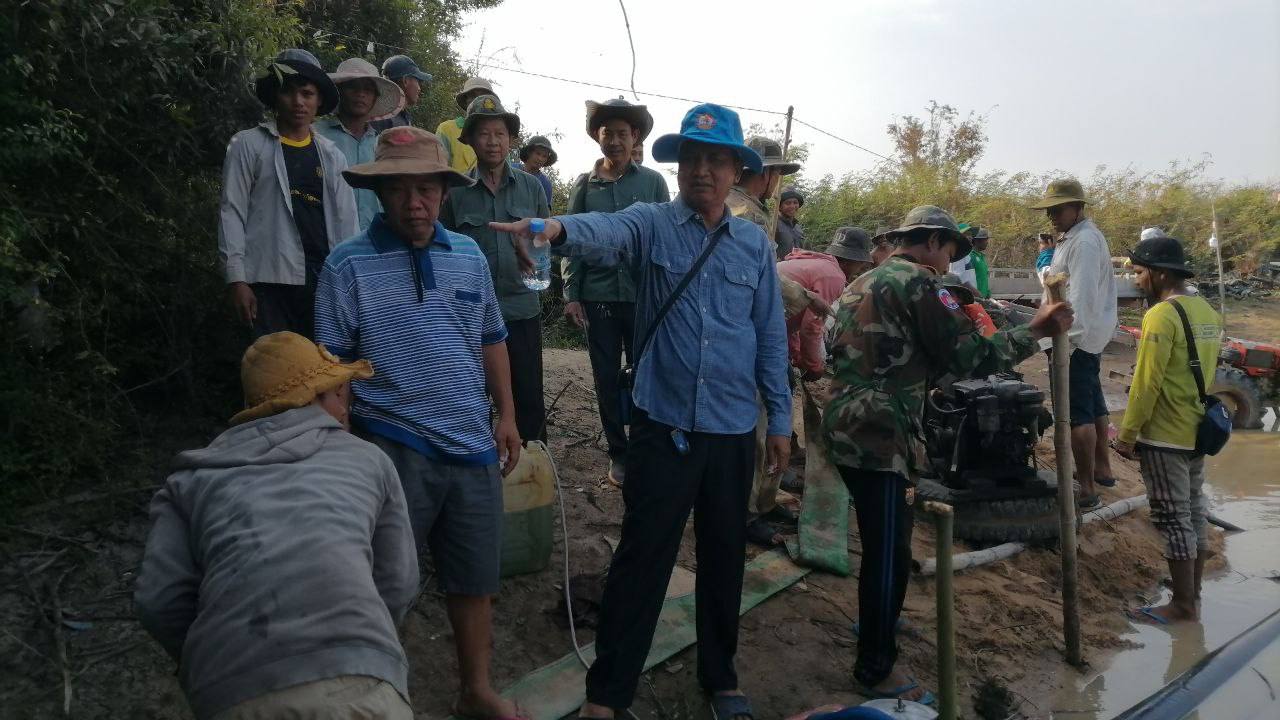 ស្រូវប្រាំង១១៥ហិកតា ត្រូវបានក្រុមការងារគណបក្សប្រជាជនកម្ពុជាជួយសង្គ្រោះ