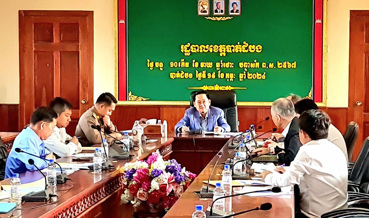 អភិបាលខេត្តបាត់ដំបងជួបពិភាក្សាការងារជាមួយក្រុមការងារអនុវត្តគម្រោង”ផែនទីហានិភ័យទឹកជំនន់នៅកម្ពុជា”ជប៉ុន