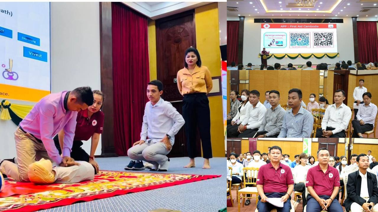 មន្ត្រី បុគ្គលិក ក្រសួងកសិកម្មទទួលបានការផ្សព្វផ្សាយចំណេះដឹងវិជ្ជាសង្គ្រោះបឋម ពីកាកបាទក្រហមកម្ពុជា