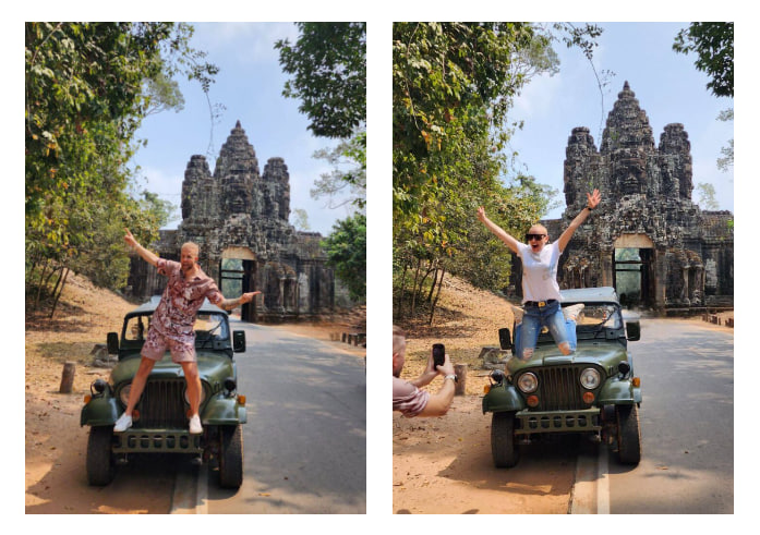 កែច្នៃឡាន JEEP ចាស់ៗដឹកភ្ញៀវទេសចរទស្សនាប្រាសាទអង្គរ
