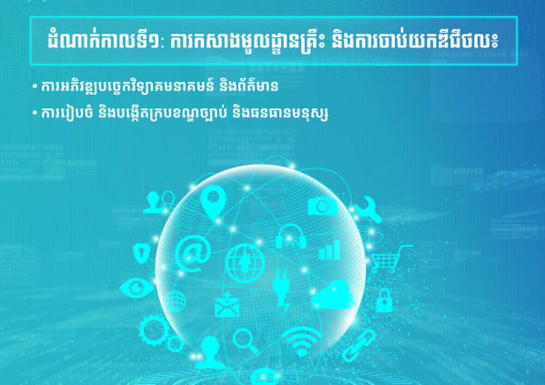 ដំណាក់កាលទី១ ក្នុងការកសាងសេដ្ឋកិច្ច និងសង្គមឌីជីថលកម្ពុជា