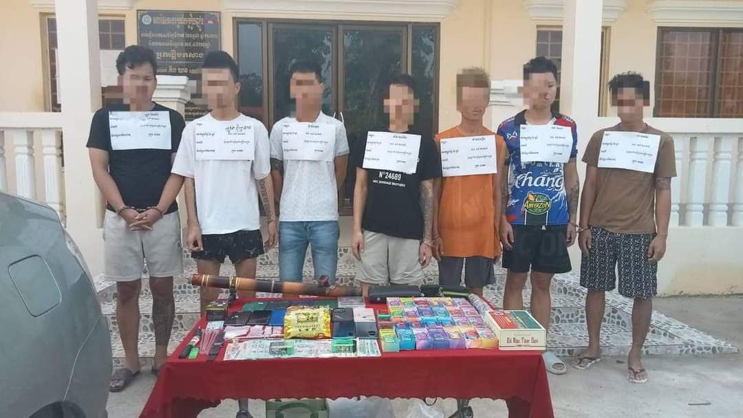 ឃាត់ខ្លួនជនជាតិវៀតណាមប្រាំពីរនាក់និងគ្រឿងញៀនជាងមួយគីឡូក្រាម