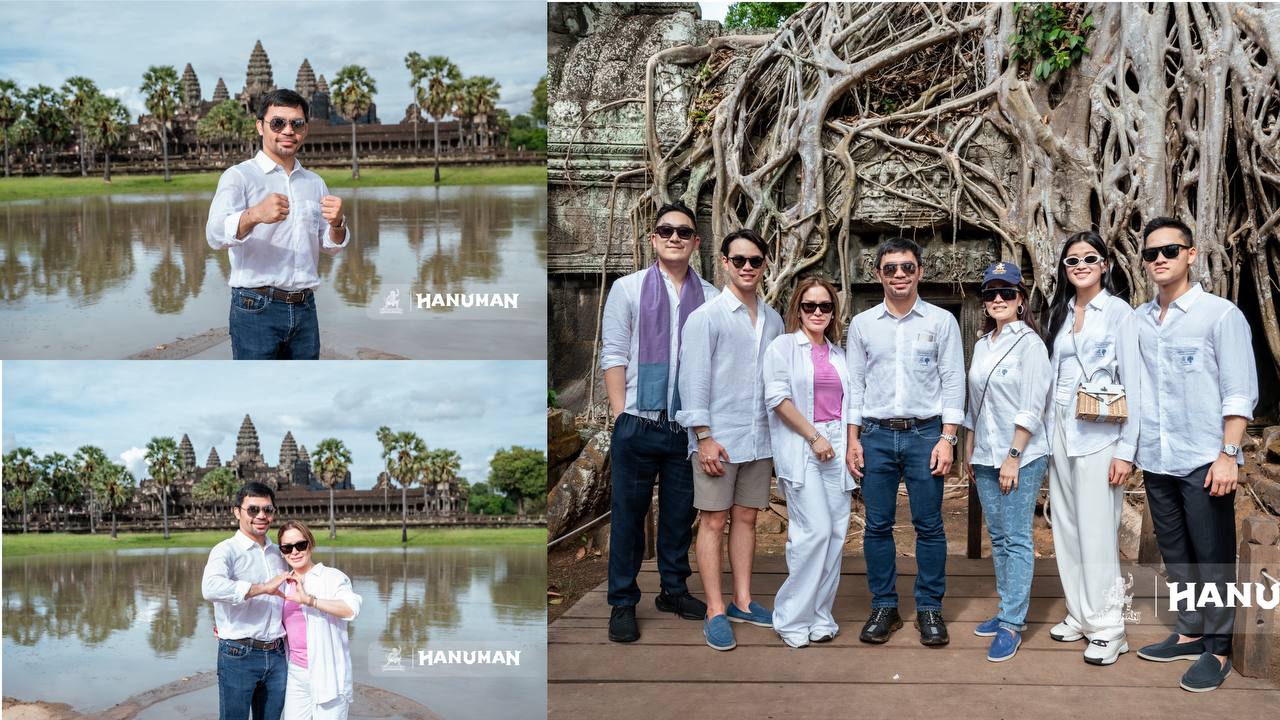 ក្រុមហ៊ុន ហនុមាន ប៊ែវើរីជីស នាំកីឡាករប្រដាល់ពិភពលោកដ៏ល្បី លោក Manny Pacquiao ធ្វើដំណើរទស្សនកិច្ច ប្រាសាទអង្គរ