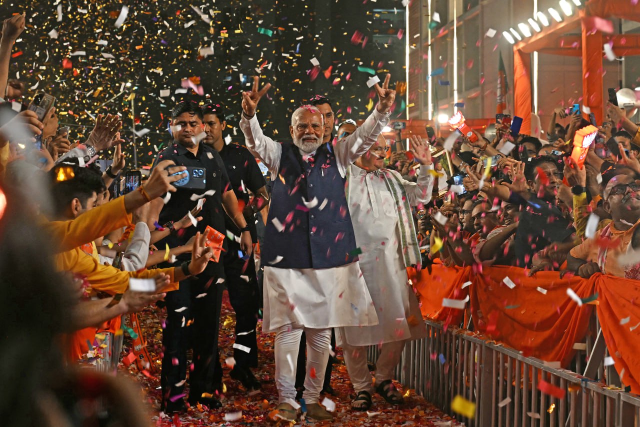 លោក Modi អបអរជ័យជម្នះ ក្នុងការបោះឆ្នោតនៅឥណ្ឌា ប៉ុន្តែបាត់បង់សម្លេងដ៏ច្រើន