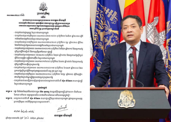 ព្រះរាជក្រឹត្យផ្ទេរនិងតែងតាំងមុខតំណែង លោក ប៉ែន កុសល្យ ពីអភិបាលនៃគណៈអភិបាលខេត្តឧត្តរមានជ័យ មកជាអភិបាលនៃគណៈអភិបាលខេត្តត្បូងឃ្មុំ💐