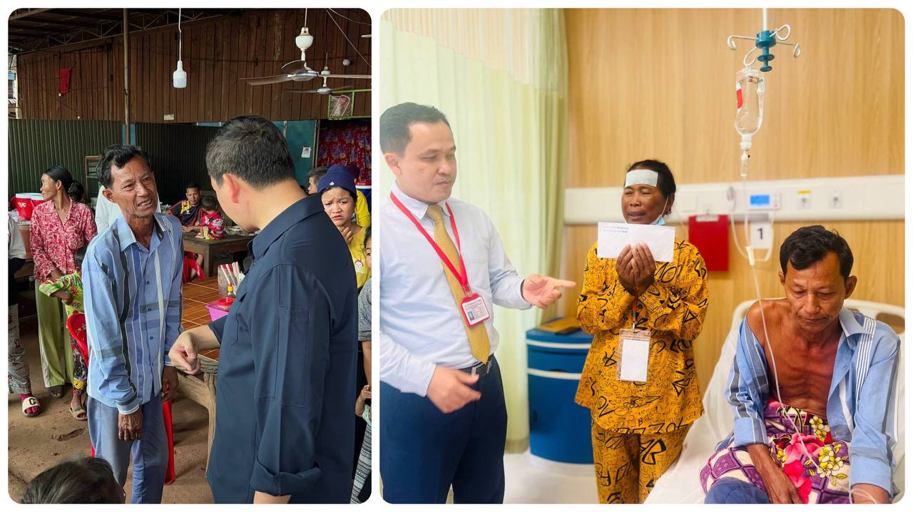 លោកពូ គាំ អ៊ន ដែលឈឺសន្លាក់ស្មាខ្លាំង បានទទួលការព្យាបាលក្រោយបានជួប សម្តេចធិបតី នៅហាងលក់បាយមួយកន្លែង ខេត្តក្រចេះ