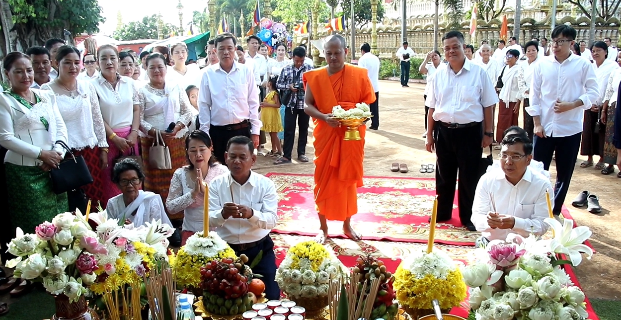 សម្ពោធឆ្លងសមិទ្ធផលនៅវត្តពោធិ៍វង្សហត្ថី តម្លៃជាងប្រាំម៉ឺនដុល្លារ​