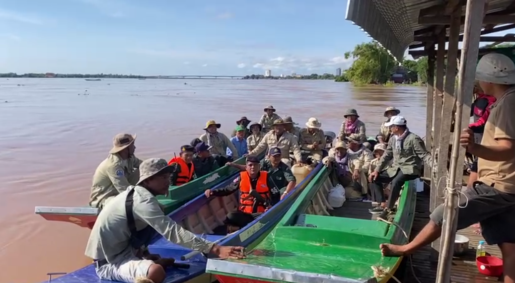 ខណ្ឌរដ្ឋបាលជលផលកំពង់ចាម ចុះទប់ស្កាត់និងបង្ក្រាបបទល្មើសជលផលនៅស្រុកកំពង់សៀម