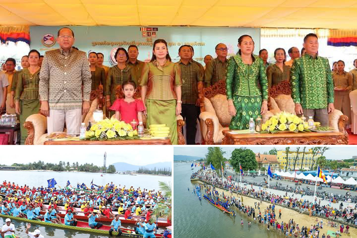 ប្រណាំងទូកអបអរសាទរពិធីបុណ្យសមុទ្រលើកទី១១ នៅខេត្តកំពត ចាប់ផ្តើមក្នុងបរិយាកាសសប្បាយរិករាយ