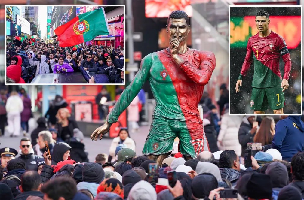 រូបសំណាក Cristiano Ronaldo កម្ពស់ ៤ម៉ែត្រ បង្អួតរាងនៅសហរដ្ឋអាមេរិក