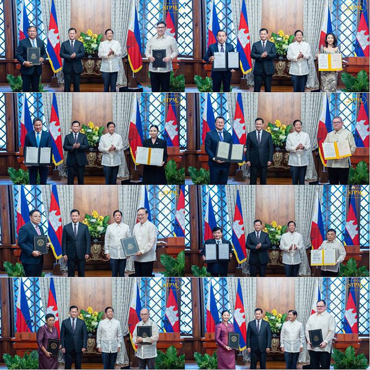 កម្ពុជា-ហ្វីលីពីន ផ្លាស់ប្តូរឯកសារលើកិច្ចសហប្រតិបត្តិការចំនួន ០៨ មានដូចជា៖