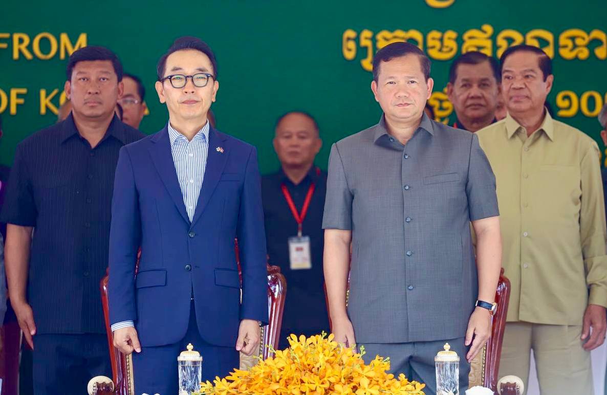 សម្តេចធិបតី ហ៊ុន ម៉ាណែត អញ្ជើញបើកការដ្ឋាន​សាង​សង់ប្រព័ន្ធចម្រោះទឹកកខ្វក់ក្រុងតាខ្មៅ