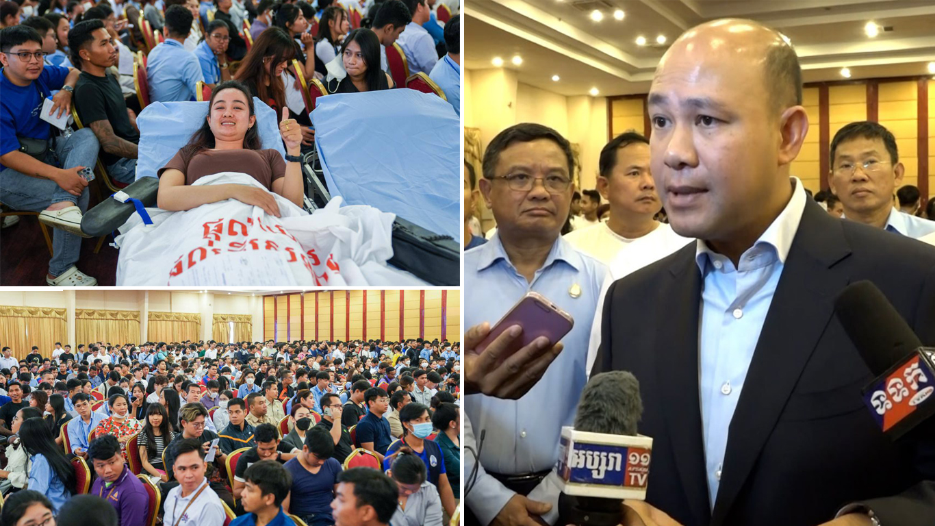ឯកឧត្តម ហ៊ុន ម៉ានី ៖ ការបំផុសឱ្យមានការផ្តល់ឈាម គឺជាការត្រៀមបម្រុង សូមកុំឱ្យមានការលើកឡើងថា យើងមានការប៉ះទង្គិចហើយត្រូវការឈាមច្រើន