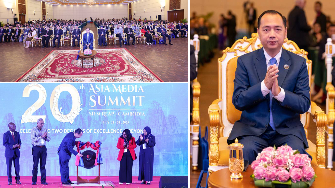 កិច្ចប្រជុំកំពូលប្រព័ន្ធផ្សព្វផ្សាយអាស៊ីលើកទី២០ បានបើកជាផ្លូវការជាមួយនឹងវត្តមានថ្នាក់ដឹកនាំប្រព័ន្ធផ្សព្វផ្សាយជិត ៣០ប្រទេស ចូលរួម