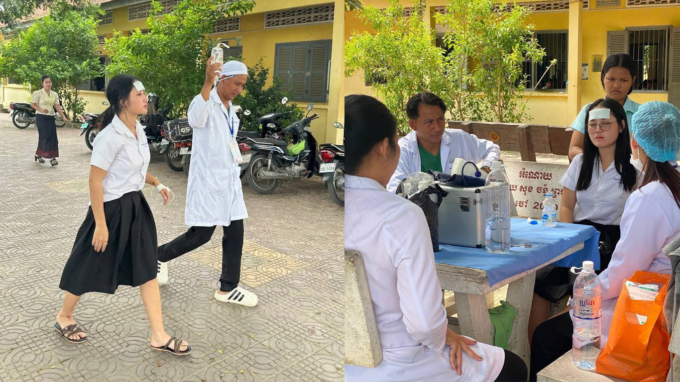 រសៀលថ្ងៃប្រឡងបាក់ឌុបបញ្ចប់ បេក្ខជនមួយចំនួនវិលមុខសន្លប់ និងខ្លះមានបញ្ហាសុខភាព